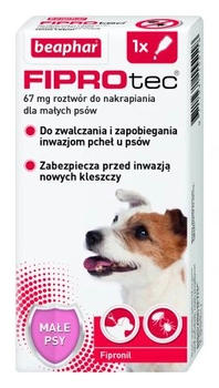 BEAPHAR Fiprotec Fiprotec S 1 Pipeta Kropli Przeciwko Ektopasożytom Dla Małych Psów 67mg