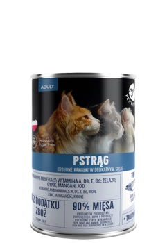 PetRepublic Pstrąg Krojone Kawałki W Delikatnym Sosie 400g