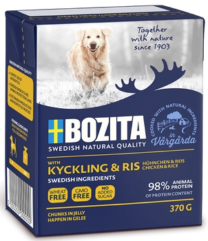 BOZITA Dog Kurczak I Ryż W Galarecie 370g