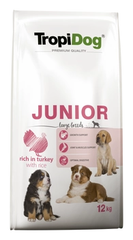 Tropidog Premium Junior Indyk Z Ryżem 12kg