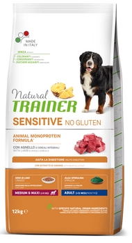 Trainer Natural Dog Sensitive No Gluten Adult Medium Maxi Agnello 12kg