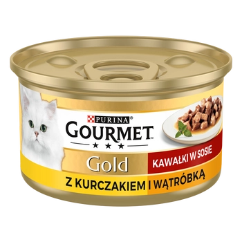 Purina Gourmet Gold kurczak/ wątróbka w sosie 85g