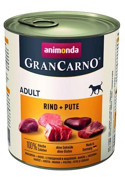 Animonda GranCarno Adult Dog Wołowina + Indyk 800g