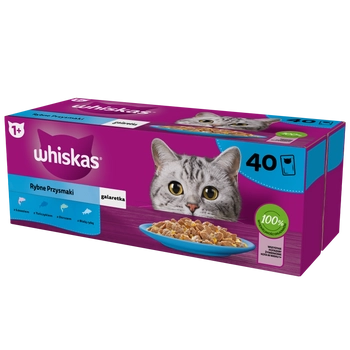 Whiskas Adult Saszetki 40 x 85g Rybne Przysmaki - Mokra Karma Dla Kota