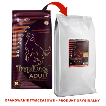 Tropidog Super Premium Adult Medium & Large Breed Kurczak I Łosoś 15kg