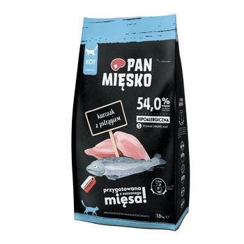 PAN MIĘSKO Kurczak Z Pstrągiem S Dla Kota 1,6kg