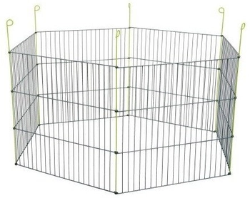 Zolux Zagroda Metalowa Dla Gryzoni Sześciokątna Szara