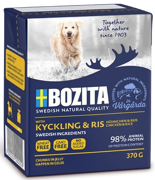 BOZITA Dog Kurczak I Ryż W Galarecie 370g