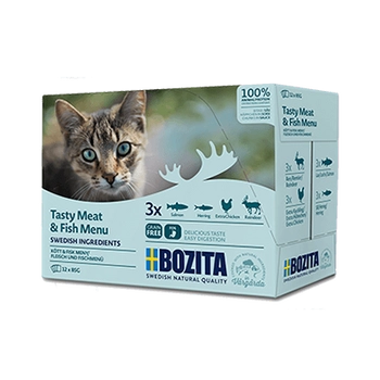 BOZITA Multibox Mięsne I Rybne Kawałki W Sosie 12x85g