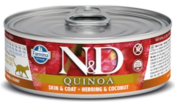 Farmina N&D Quinoa Feline Skin&Coat Herring&Coconut 80g