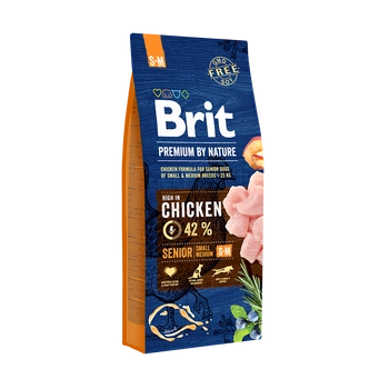 Brit Premium By Nature Senior S+M Z Kurczakiem 15kg