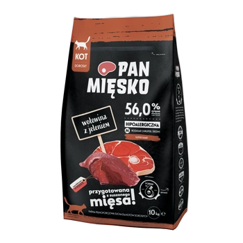 PAN MIĘSKO Wołowina Z Jeleniem M Dla Kota 10kg
