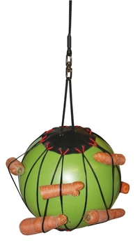 KERBL Piłka Zawieszana Dla Konia Ze Sznurkami Na Smakołyki Zielona