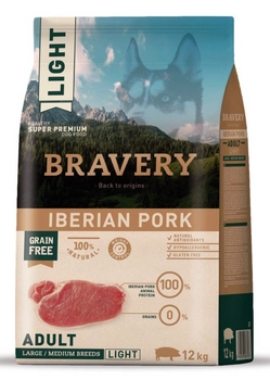 Bravery Grain Free Adult Medium Large Light Iberian Pork 12kg