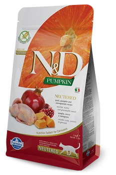 Farmina N&D Pumpkin Feline Neutered Recipe Quail Pumpkin&Pomegranate 1,5kg