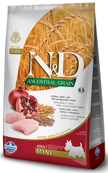 Farmina N&D Ancestral Grain Canine Adult Mini Chicken&Pomegranate 7kg