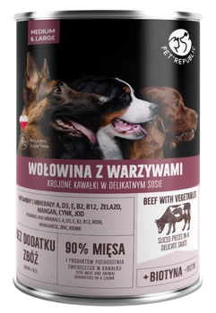 PetRepublic Wołowina Z Warzywami Krojone Kawałki W Delikatnym Sosie 1250g