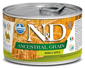 Farmina N&D Ancestral Grain Canine Boar&Apple Adult Mini 140g