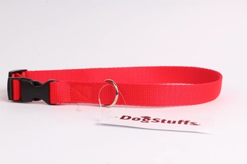 DogStuffs Obroża z plastikową klamrą 20mm/30-55cm czerwona