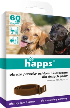 Bros Happs Obroża Przeciw Pchłom I Kleszczom Dla Dużych Psów 60cm