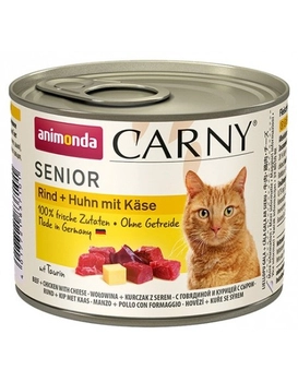 Animonda Cat Carny Senior Wołowina + Kurczak Z Serem 200g