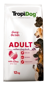 Tropidog Premium Adult Medium & Large Breed Indyk Z Ryżem 12kg