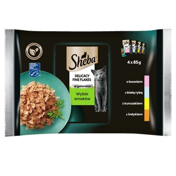 Sheba Fine Flakes In Jelly Saszetka 4x85g