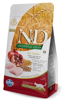 Farmina N&D Ancestral Grain Feline Neutered Chicken&Pomegranate 5kg